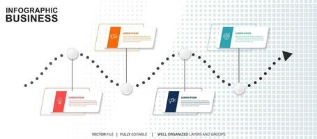 mapa de carreteras de negocios ciudad de infografía de línea de tiempo diseñada para plantilla de fondo abstracto elemento de hito diagrama moderno tecnología de proceso marketing digital presentación de datos gráfico ilustración vectorial vector