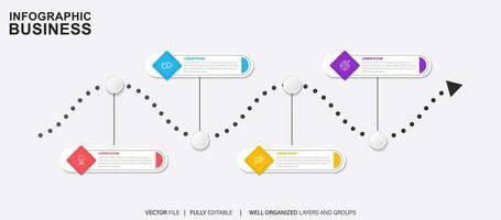 Vector abstract element timeline infographics.