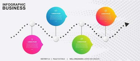 Vector abstract element timeline infographics.