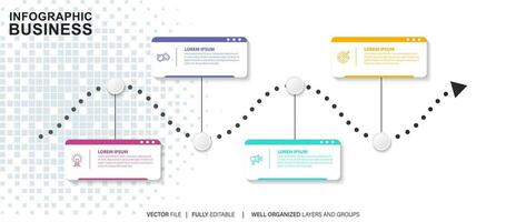 mapa de carreteras de negocios ciudad de infografía de línea de tiempo diseñada para plantilla de fondo abstracto elemento de hito diagrama moderno tecnología de proceso marketing digital presentación de datos gráfico ilustración vectorial vector