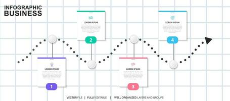 infografía cronograma modelo negocio concepto.vector lata ser usado para flujo de trabajo disposición, diagrama, número paso arriba opciones, web diseño ,anual reporte vector