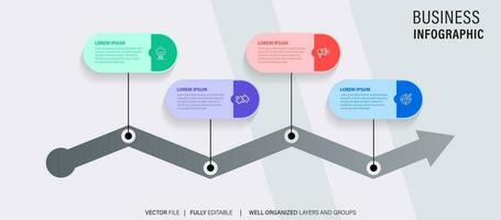 Business data visualization timeline infographic icons designed for abstract background template milestone element modern diagram process technology digital marketing data presentation chart Vector