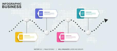 Business data visualization timeline infographic icons designed for abstract background template milestone element modern diagram process technology digital marketing data presentation chart Vector