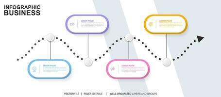 Business data visualization timeline infographic icons designed for abstract background template milestone element modern diagram process technology digital marketing data presentation chart Vector