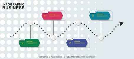 Business data visualization timeline infographic icons designed for abstract background template milestone element modern diagram process technology digital marketing data presentation chart Vector