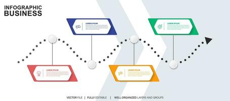 Business data visualization timeline infographic icons designed for abstract background template milestone element modern diagram process technology digital marketing data presentation chart Vector