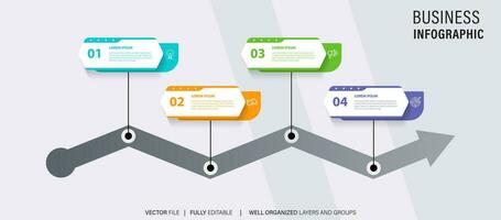 Business data visualization timeline infographic icons designed for abstract background template milestone element modern diagram process technology digital marketing data presentation chart Vector