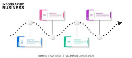 infografía modelo para negocio. moderno cronograma diagrama para presentación vector infografía.