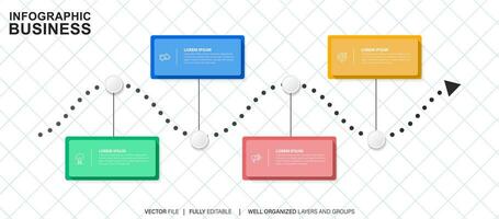 Infographic timeline template business concept.Vector can be used for workflow layout, diagram, number step up options, web design ,annual report vector