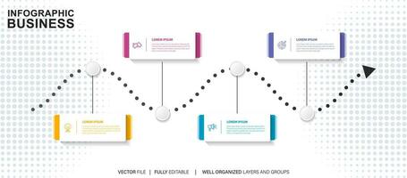 infografía modelo para negocio. moderno cronograma diagrama para presentación vector infografía.