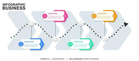 Infographic template for business. modern Timeline diagram for presentation vector infographic.