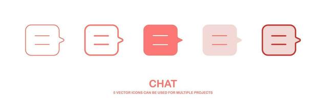 Vector chat icon collection flat design. message vector. Texting symbol. Vector Illustration.