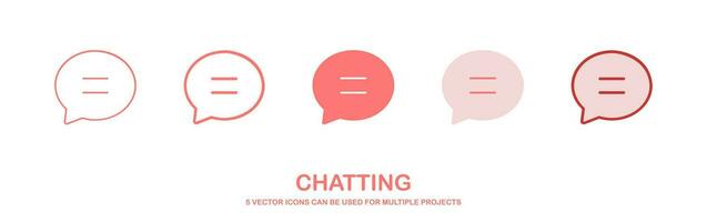 Vector chat icon collection flat design. message vector. Texting symbol. Vector Illustration.