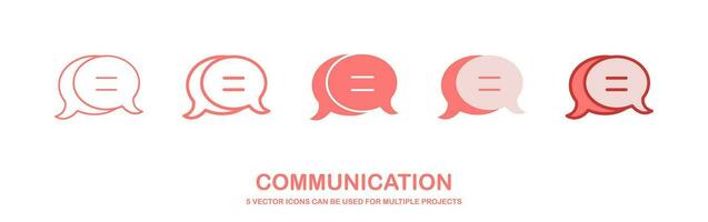 Chat and Speech Bubble icons Set on White Background. message icon. Vector illustration