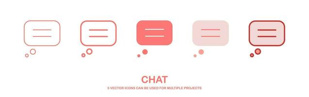 Vector chat icon collection flat design. message vector. Texting symbol. Vector Illustration.