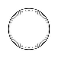 circle frame with line style illustration vector