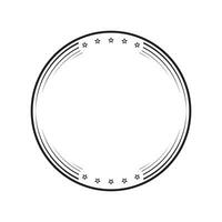 circle frame with line style illustration vector