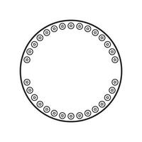 circle frame with line style illustration vector