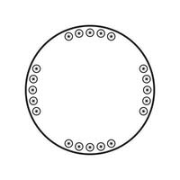 circle frame with line style illustration vector
