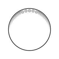 circle frame with line style illustration vector