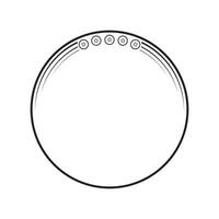 circle frame with line style illustration vector