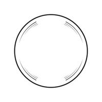 circle frame with line style illustration vector