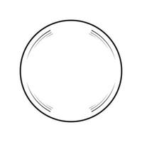 circle frame with line style illustration vector