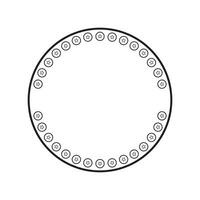 circle frame with line style illustration vector