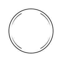 circle frame with line style illustration vector