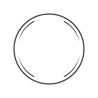 circle frame with line style illustration vector