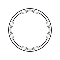 circle frame with line style illustration vector