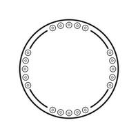 circle frame with line style illustration vector