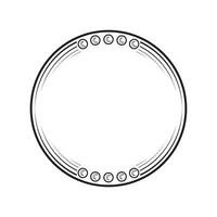 circle frame with line style illustration vector