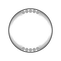 circle frame with line style illustration vector