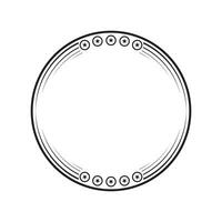 circle frame with line style illustration vector