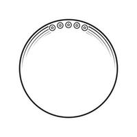 circle frame with line style illustration vector