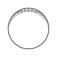 circle frame with line style illustration vector