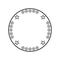 circle frame with line style illustration vector