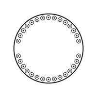 circle frame with line style illustration vector