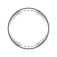 circle frame with line style illustration vector
