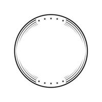 circle frame with line style illustration vector