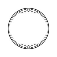 circle frame with line style illustration vector