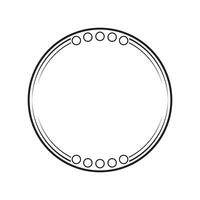 circle frame with line style illustration vector