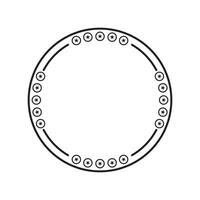 circle frame with line style illustration vector