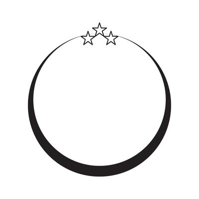 circle frame with line style illustration