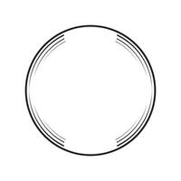 circle frame with line style illustration vector