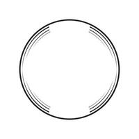 circle frame with line style illustration vector