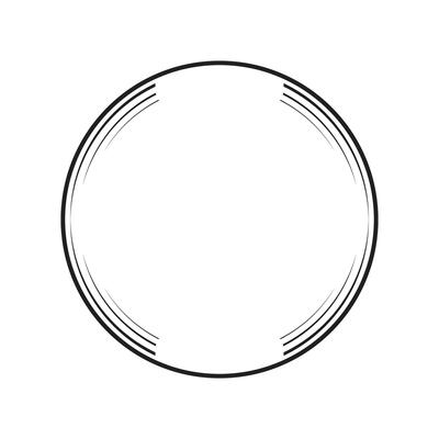 circle frame with line style illustration
