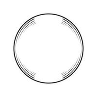 circle frame with line style illustration vector