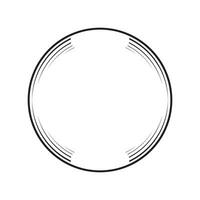 circle frame with line style illustration vector